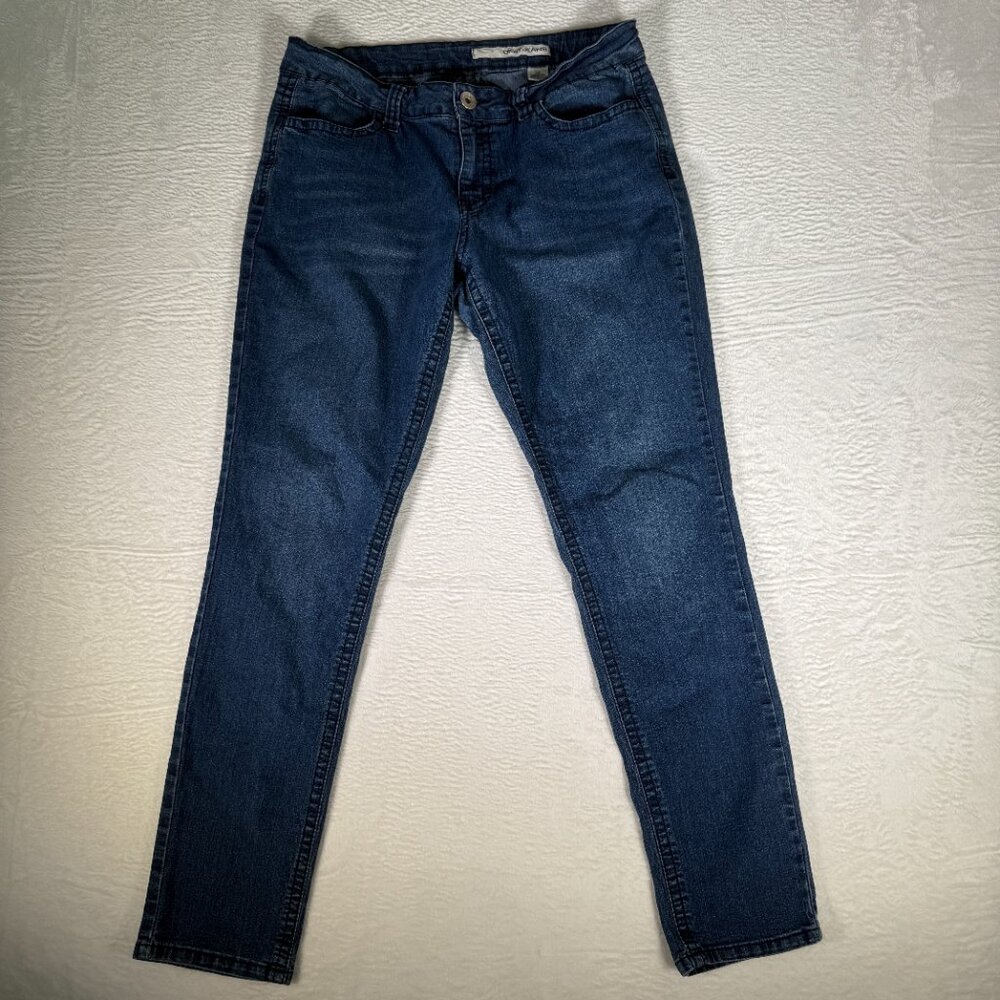 Women's DKNY Regular Fit Straight Leg Blue Jeans Size 14 Y2K